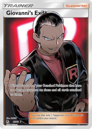 Giovanni's Exile (Full Art) 067/68 - Holofoil Hidden Fates - Ultra Rare