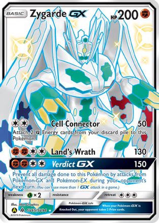 Zygarde GX SV65/SV94 - Holofoil Hidden Fates Shiny Vault - Shiny Holo Rare