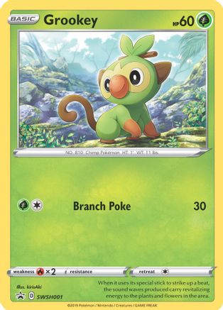 Grookey SWSH001 - Holofoil SWSH Sword & Shield Promo Cards - Promo