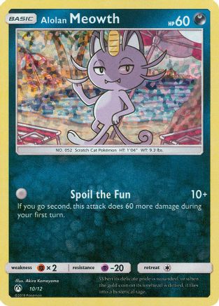 Alolan Meowth 010/12 - Holofoil McDonalds Promos 2019 - Promo