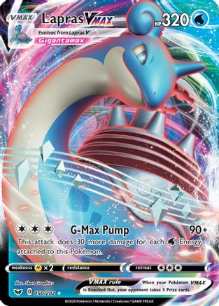Lapras VMAX 050/202 - Holofoil SWSH01 Sword & Shield Base Set - Ultra Rare