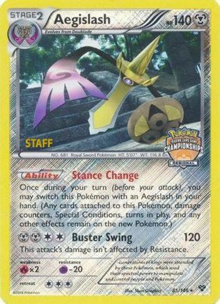 Aegislash 085/146 - Reverse Holofoil League & Championship Cards - Promo