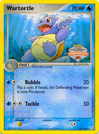 Wartortle 042/100 League & Championship Cards - Promo