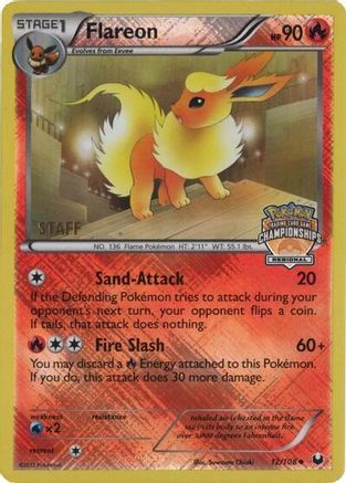 Flareon 012/108 - Reverse Holofoil League & Championship Cards - Promo