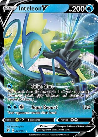 Inteleon V 049/192 - Holofoil SWSH02 Rebel Clash - Ultra Rare