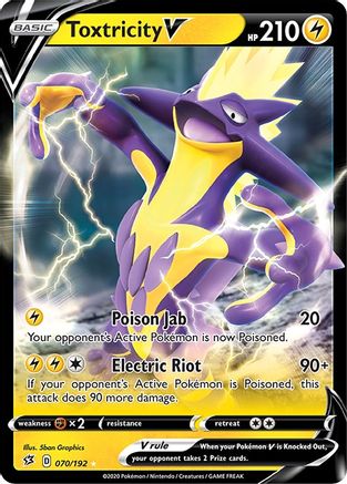Toxtricity V 070/192 - Holofoil SWSH02 Rebel Clash - Ultra Rare