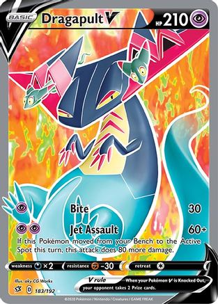 Dragapult V (Full Art) 183/192 - Holofoil SWSH02 Rebel Clash - Ultra Rare