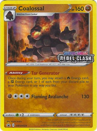 Coalossal SWSH024 - Holofoil SWSH Sword & Shield Promo Cards - Promo