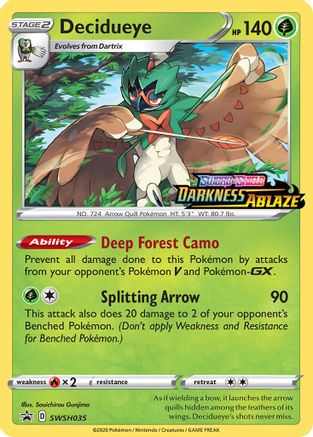 Decidueye SWSH035 - Holofoil SWSH Sword & Shield Promo Cards - Promo