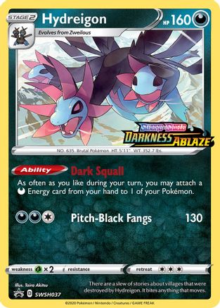 Hydreigon SWSH037 - Holofoil SWSH Sword & Shield Promo Cards - Promo