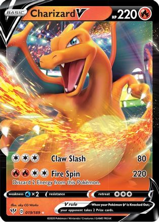 Charizard V 019/189 - Holofoil SWSH03 Darkness Ablaze - Ultra Rare