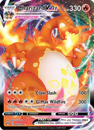Charizard VMAX 020/189 - Holofoil SWSH03 Darkness Ablaze - Ultra Rare