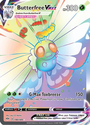 Butterfree VMAX (Secret) 190/189 - Holofoil SWSH03 Darkness Ablaze - Secret Rare