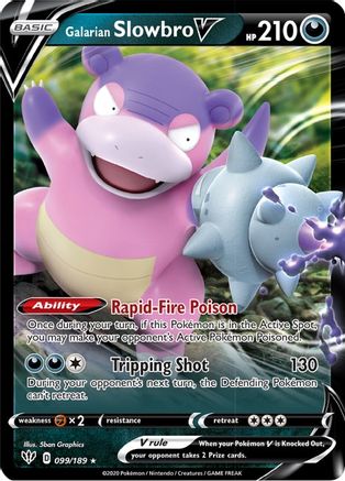 Galarian Slowbro V 099/189 - Holofoil SWSH03 Darkness Ablaze - Ultra Rare