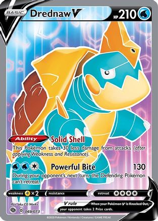 Drednaw V (Full Art) 069/73 - Holofoil Champions Path - Ultra Rare