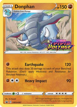 Donphan SWSH067 - Holofoil SWSH Sword & Shield Promo Cards - Promo