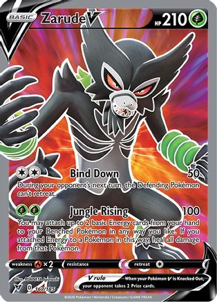 Zarude V (Full Art) 167/185 - Holofoil SWSH04 Vivid Voltage - Ultra Rare