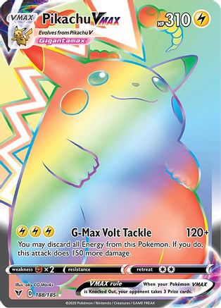 Pikachu VMAX (Secret) 188/185 - Holofoil SWSH04 Vivid Voltage - Secret Rare