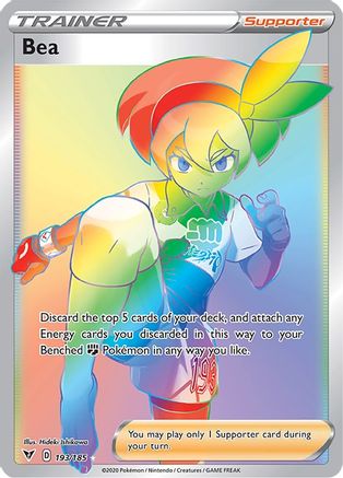Bea (Secret) 193/185 - Holofoil SWSH04 Vivid Voltage - Secret Rare