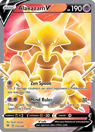 Alakazam V (Full Art) 172/185 - Holofoil SWSH04 Vivid Voltage - Ultra Rare