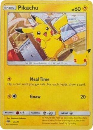 Pikachu 025/25 - Holofoil McDonalds 25th Anniversary Promos - Promo