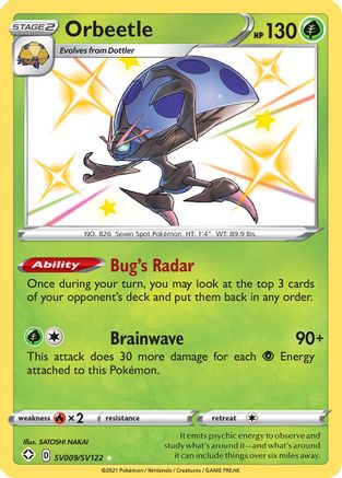 Orbeetle SV009/SV122 - Holofoil Shining Fates Shiny Vault - Shiny Holo Rare