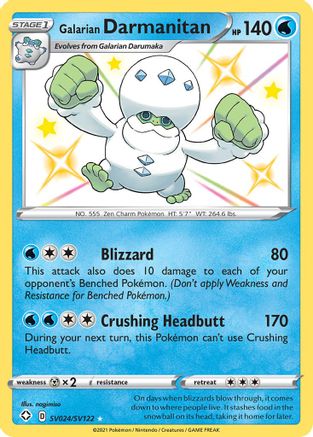 Galarian Darmanitan SV024/SV122 - Holofoil Shining Fates Shiny Vault - Shiny Holo Rare