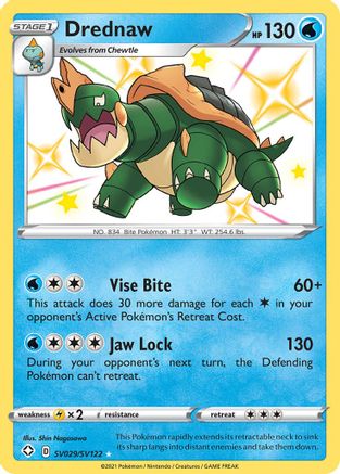 Drednaw SV029/SV122 - Holofoil Shining Fates Shiny Vault - Shiny Holo Rare