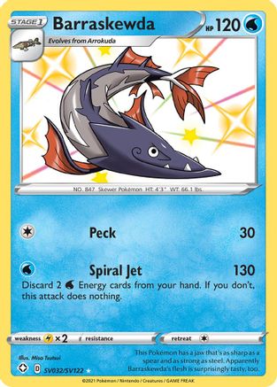 Barraskewda SV032/SV122 - Holofoil Shining Fates Shiny Vault - Shiny Holo Rare