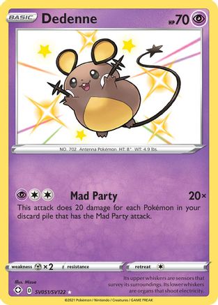 Dedenne SV051/SV122 - Holofoil Shining Fates Shiny Vault - Shiny Holo Rare
