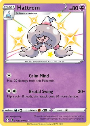 Hattrem SV055/SV122 - Holofoil Shining Fates Shiny Vault - Shiny Holo Rare