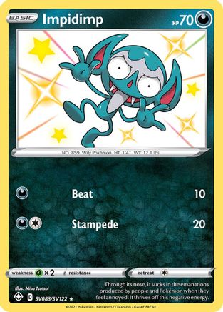 Impidimp SV083/SV122 - Holofoil Shining Fates Shiny Vault - Shiny Holo Rare