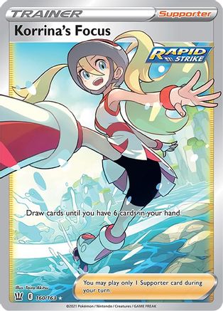 Korrina's Focus (Full Art) 160/163 - Holofoil SWSH05 Battle Styles - Ultra Rare