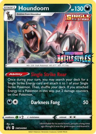 Houndoom SWSH090 - Holofoil SWSH Sword & Shield Promo Cards - Promo