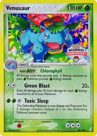 Venusaur 028/100 League & Championship Cards - Promo