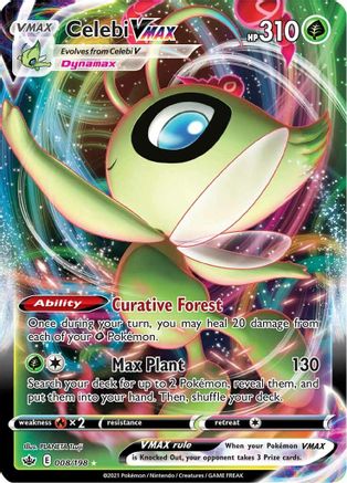Celebi VMAX 008/198 - Holofoil SWSH06 Chilling Reign - Ultra Rare