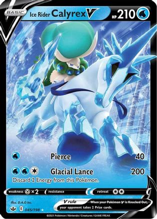 Ice Rider Calyrex V 045/198 - Holofoil SWSH06 Chilling Reign - Ultra Rare