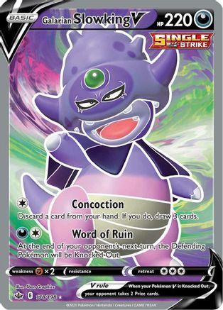 Galarian Slowking V (Full Art) 178/198 - Holofoil SWSH06 Chilling Reign - Ultra Rare