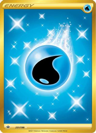 Water Energy (Secret) 231/198 - Holofoil SWSH06 Chilling Reign - Secret Rare