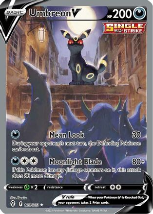 Umbreon V (Alternate Full Art) 189/203 - Holofoil SWSH07 Evolving Skies - Ultra Rare