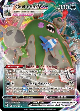 Garbodor VMAX 101/203 - Holofoil SWSH07 Evolving Skies - Ultra Rare