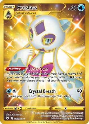 Froslass (Secret) 226/203 - Holofoil SWSH07 Evolving Skies - Secret Rare