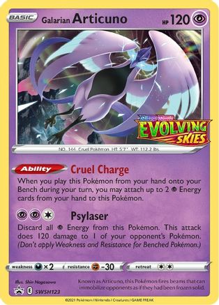 Galarian Articuno SWSH123 - Holofoil SWSH Sword & Shield Promo Cards - Promo