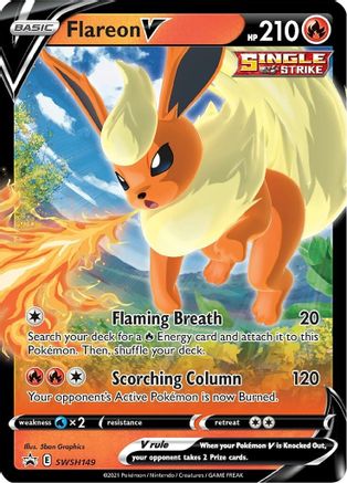 Flareon V SWSH149 - Holofoil SWSH Sword & Shield Promo Cards - Promo