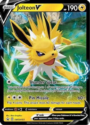 Jolteon V SWSH151 - Holofoil SWSH Sword & Shield Promo Cards - Promo