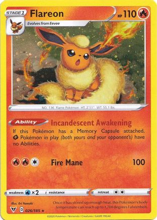 Flareon 026/185 - Holofoil Miscellaneous Cards & Products - Promo