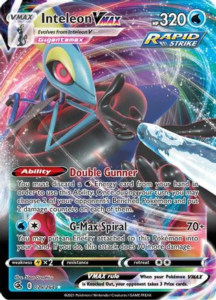Inteleon VMAX 079/264 - Holofoil SWSH08 Fusion Strike - Ultra Rare