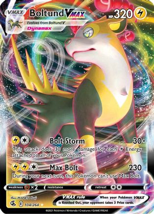 Boltund VMAX 104/264 - Holofoil SWSH08 Fusion Strike - Ultra Rare
