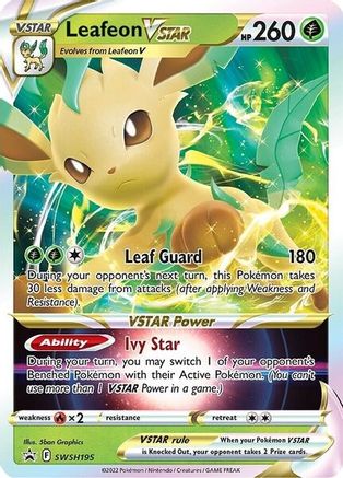 Leafeon VSTAR SWSH195 - Holofoil SWSH Sword & Shield Promo Cards - Promo