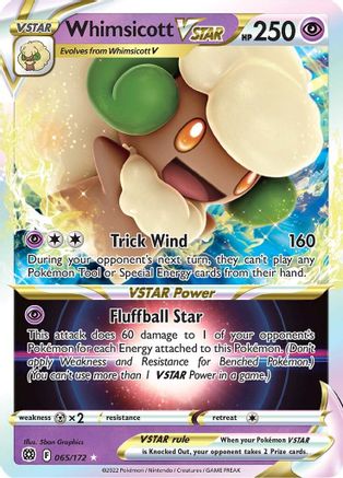 Whimsicott VSTAR 065/172 - Holofoil SWSH09 Brilliant Stars - Ultra Rare